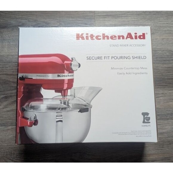 KitchenAid Secure Fit Pouring Shield | Fits 5QT - 5.5-QT  6-QT  7-QT KSMBLPS NEW - Picture 1 of 5
